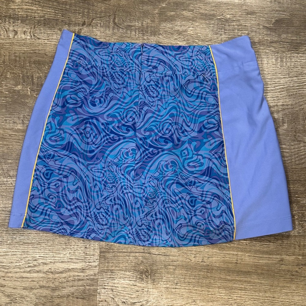 Nike Golf Dri-FIT Skort Blue Psychedelic Swirl Print Athletic Skirt Womens 8 M - Picture 2 of 9